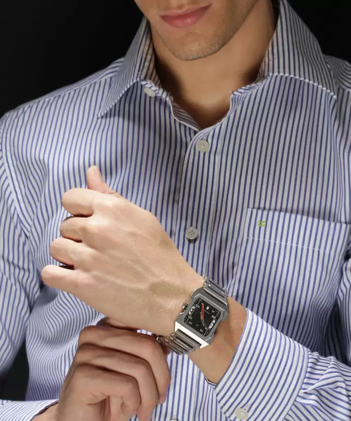 Fastrack Party Analog Black Dial Steel Strap Watch For Men’s - Image 2