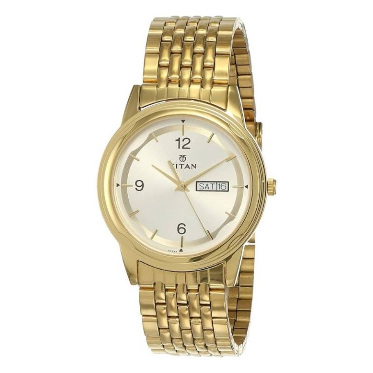 Titan Analog Light Gold Dial Golden Stainless Steel Strap Men’s Watch - Image 2