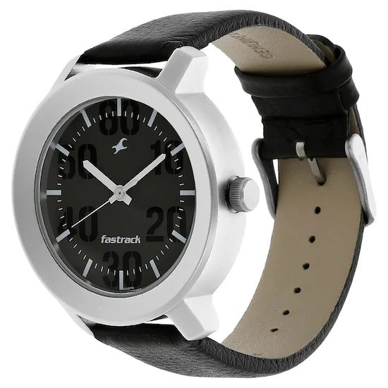 Fastrack Trendy Analog Black Dial Black Leather Strap Men’s Watch - Image 3