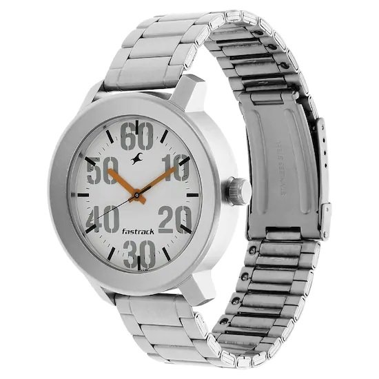 Fastrack Trendy White Dial Stainless Steel Strap Analog Men’s Watch - Image 3