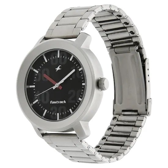 Fastrack Trendy Analog Black Dial Silver Stainless Steel Strap Men’s Watch - Image 2