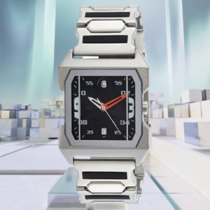 Party Analog Black Dial Steel Strap Watch For Men’s