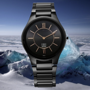 Edge Ceramic Quartz in Rich Black Dial Watch for Men