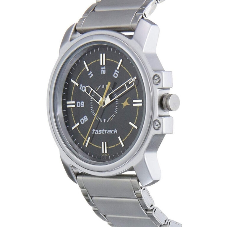 Fastrack Analog Black Dial Silver Stainless Steel Strap Men’s Watch - Image 3