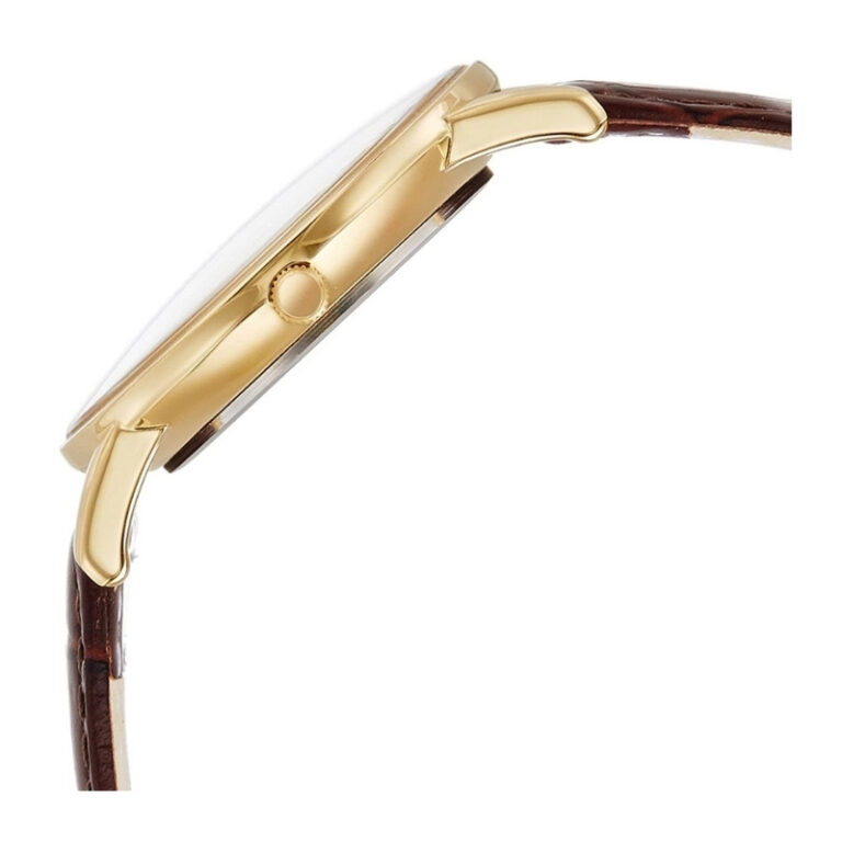 Titan Analog White Dial Brown Leather Strap Wrist Watch for Men - Image 3