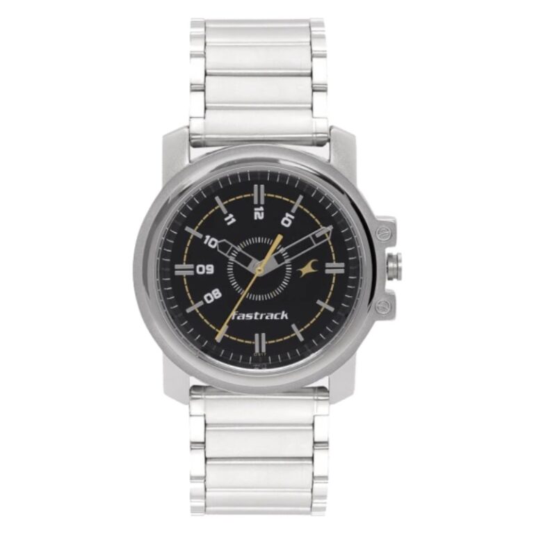 Fastrack Analog Black Dial Silver Stainless Steel Strap Men’s Watch - Image 2